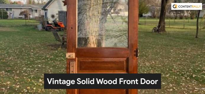 Vintage Solid Wood Front Door